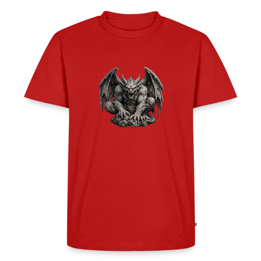 Premium T-Shirt "Gargoyle sitzend" - Rot