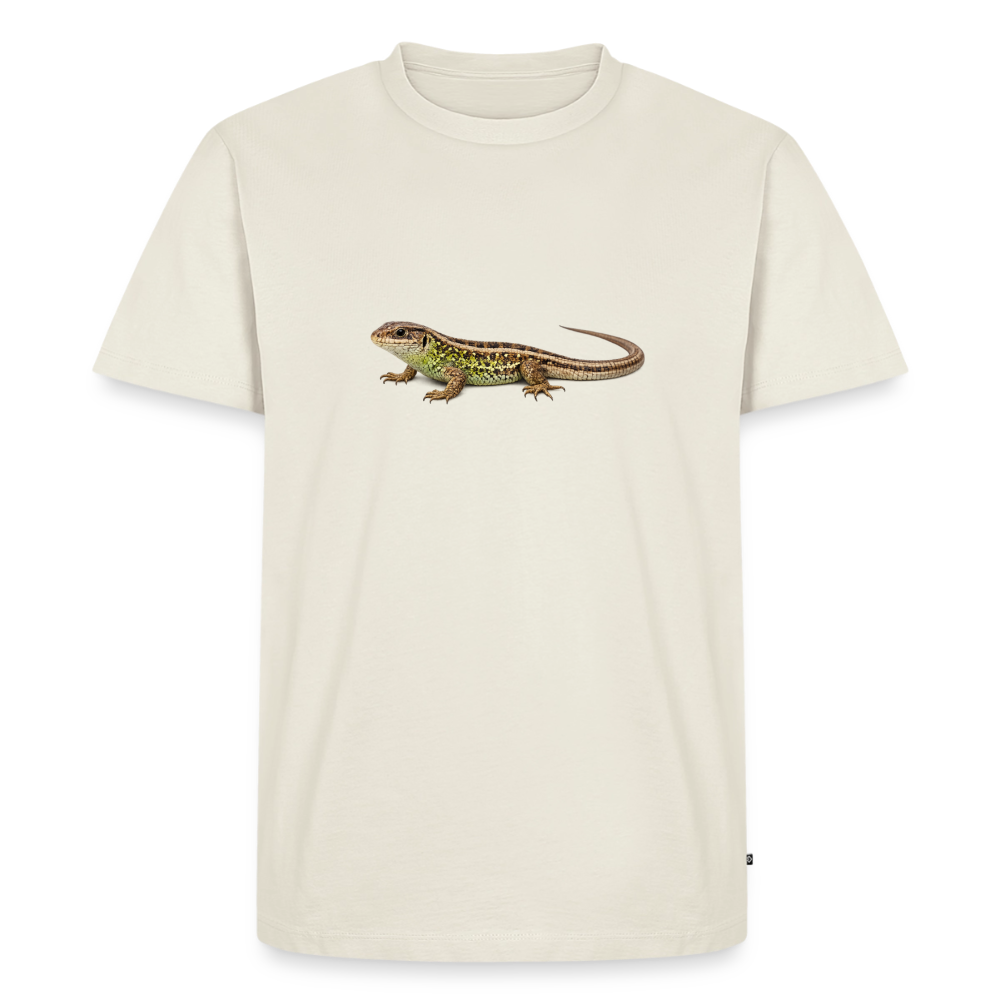 Premium T-Shirt "Eidechse" - Naturweiß