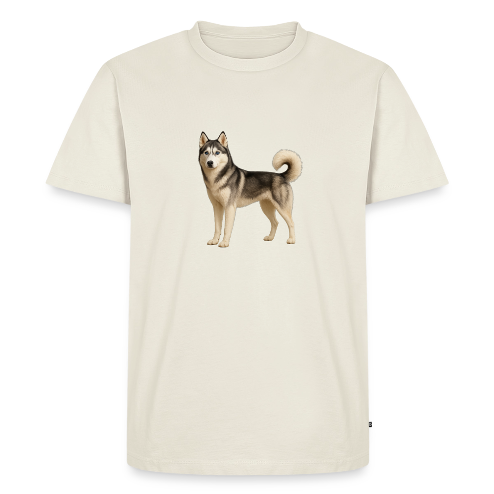 Premium T-Shirt "Husky" - Naturweiß