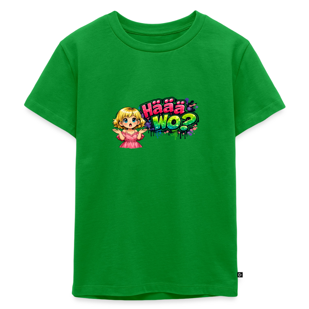 Kinder Premium T-Shirt "Häää Wo" - Grün