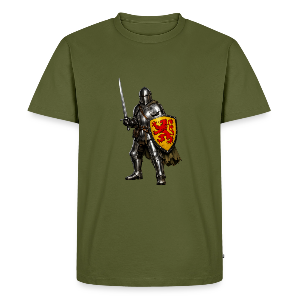 Premium T-Shirt "Ritter roter Löwe" - Khaki