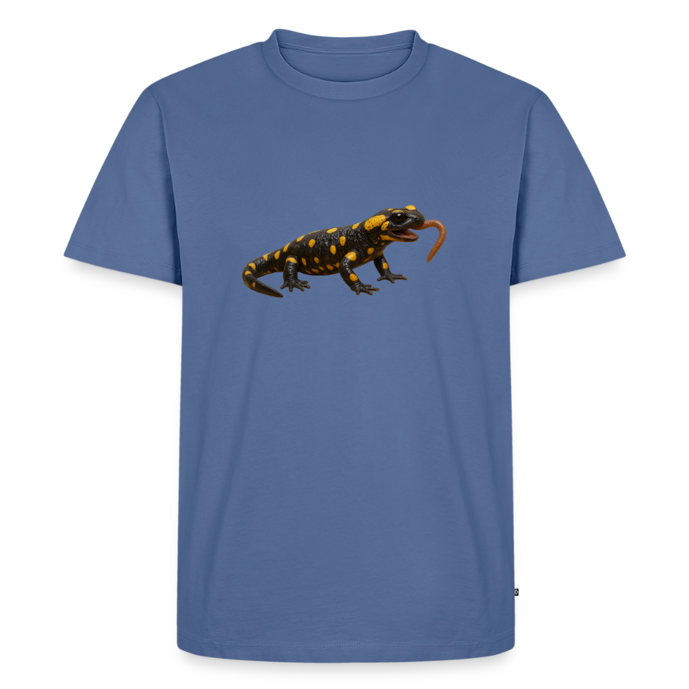 Premium T-Shirt "Feuersalamander" - Taubenblau