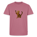 Premium T-Shirt "Katze" - Mauve