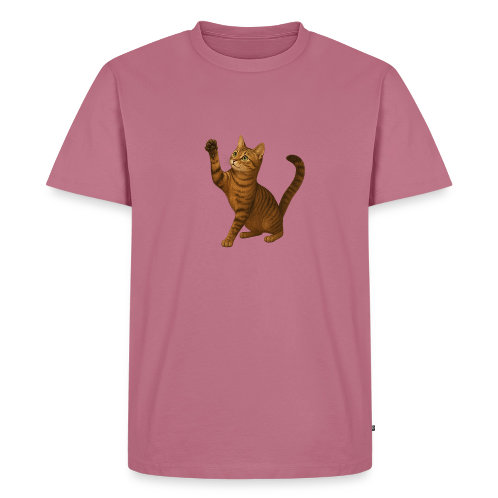 Premium T-Shirt "Katze" - Mauve
