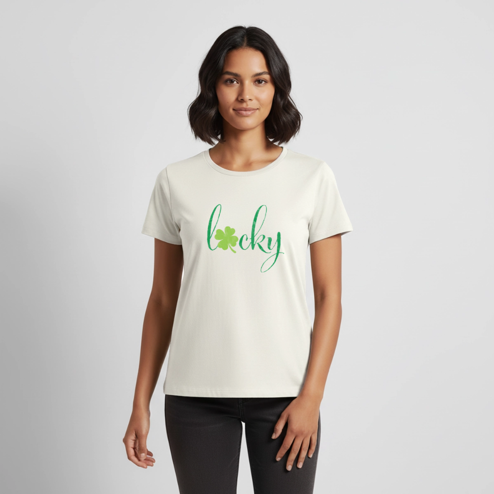 Premium T-Shirt "Lucky" - Naturweiß