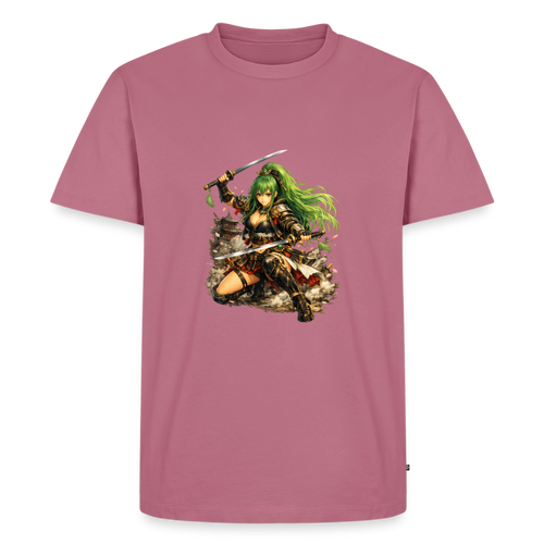 Premium T-Shirt "Anime Green Lady" - Mauve
