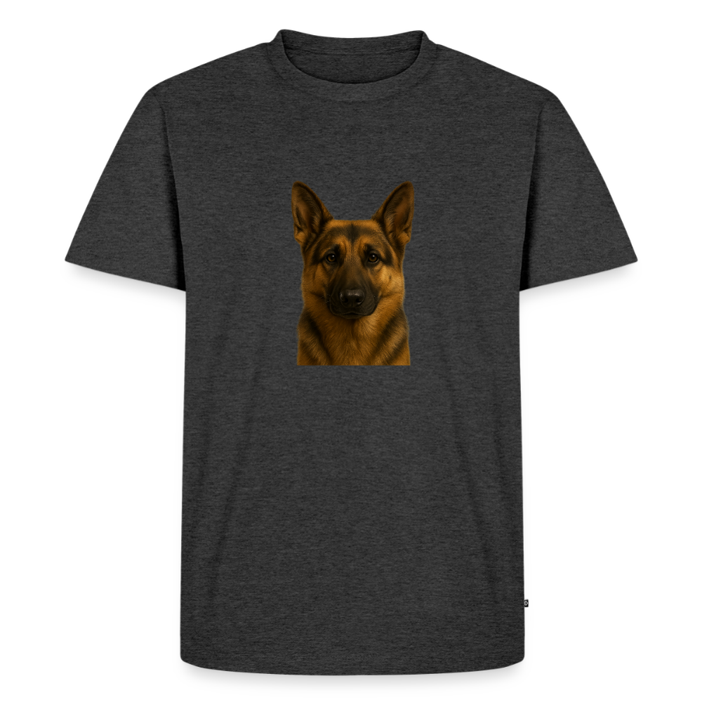 Premium T-Shirt "Schäferhund" - Anthrazit meliert