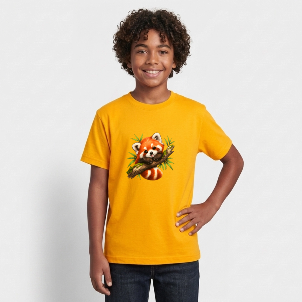 Teenager T-Shirt "Kleiner Panda" - Gold