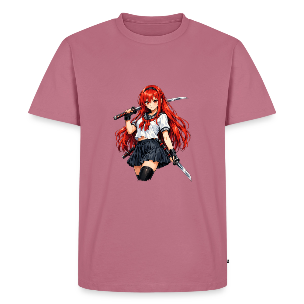 Premium T-Shirt "Anime Lady" - Mauve