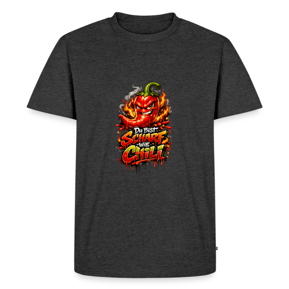 Männer Premium T-Shirt "Scharf wie Chili" - Anthrazit meliert