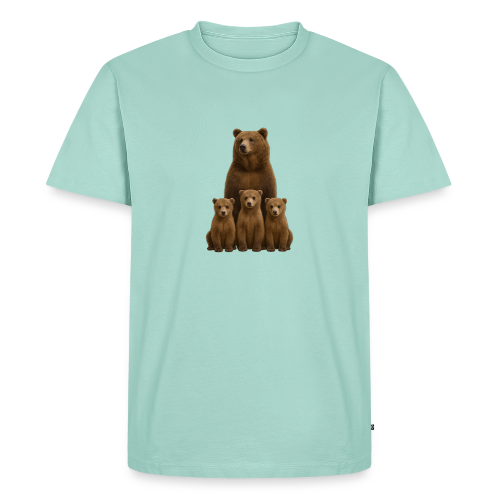 Premium T-Shirt "Grizzly Familie" - Mint 