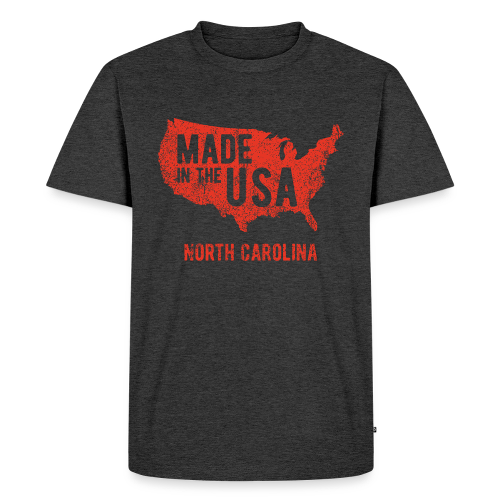 Premium T-Shirt "Made in US" - Anthrazit meliert