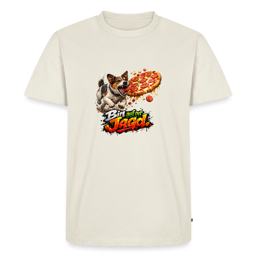 Premium T-Shirt "Auf Jagd" - Naturweiß