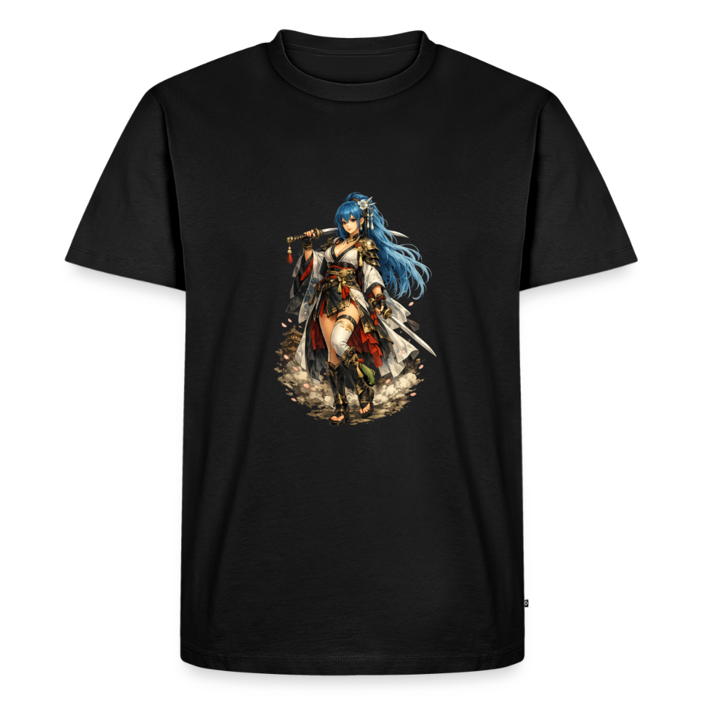 Premium T-Shirt "Anime Woman" - Schwarz