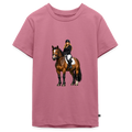 Premium T-Shirt "Frau auf Pferd" - Mauve