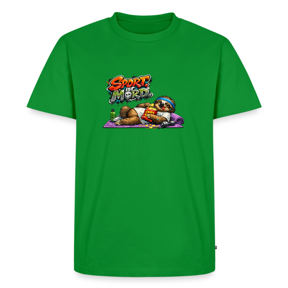 Premium T-Shirt "Sport ist Mord" - Grün