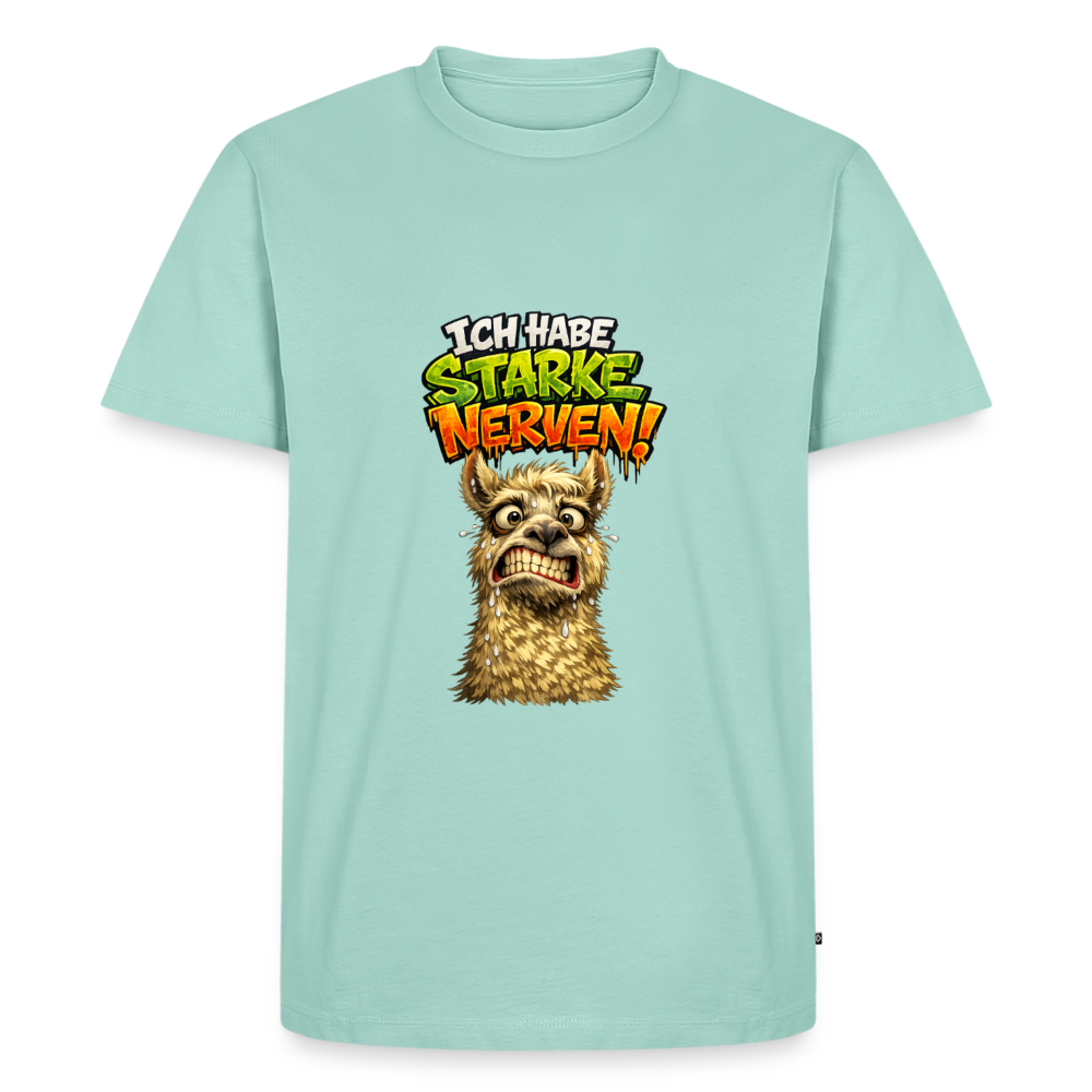 Premium T-Shirt "Starke Nerven" - Mint 