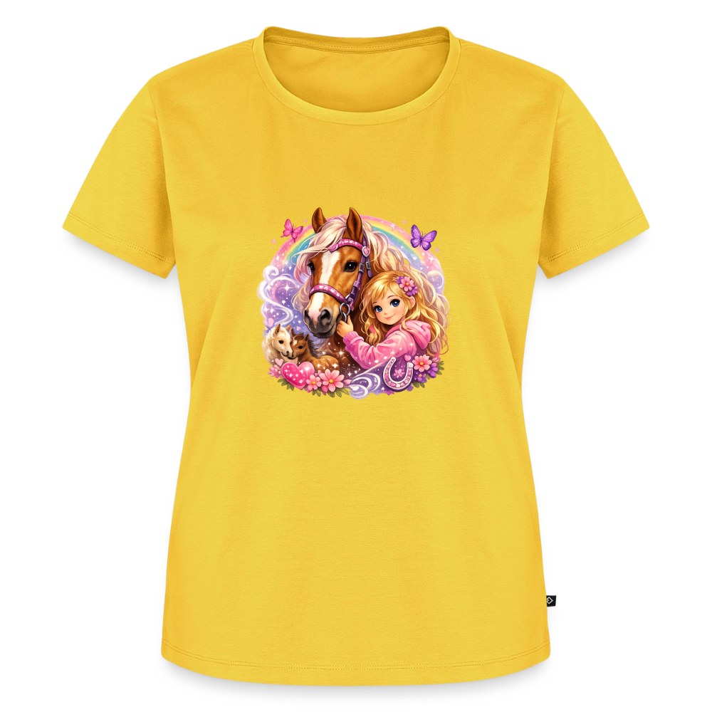 Premium T-Shirt "Pferd" - Sonnengelb