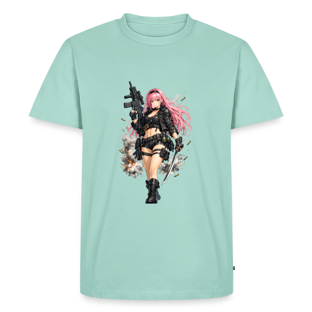 Premium T-Shirt "Anime Lady" - Mint 