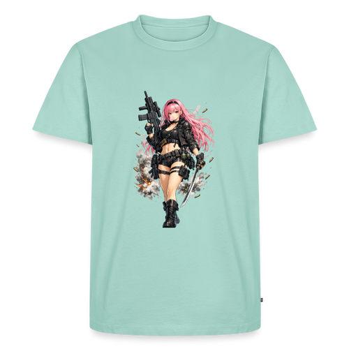 Premium T-Shirt "Anime Lady" - Mint 