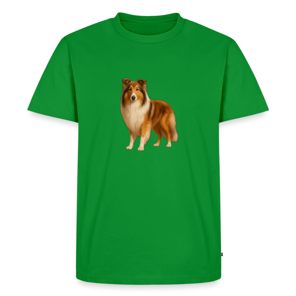 Premium T-Shirt "Collie" - Grün