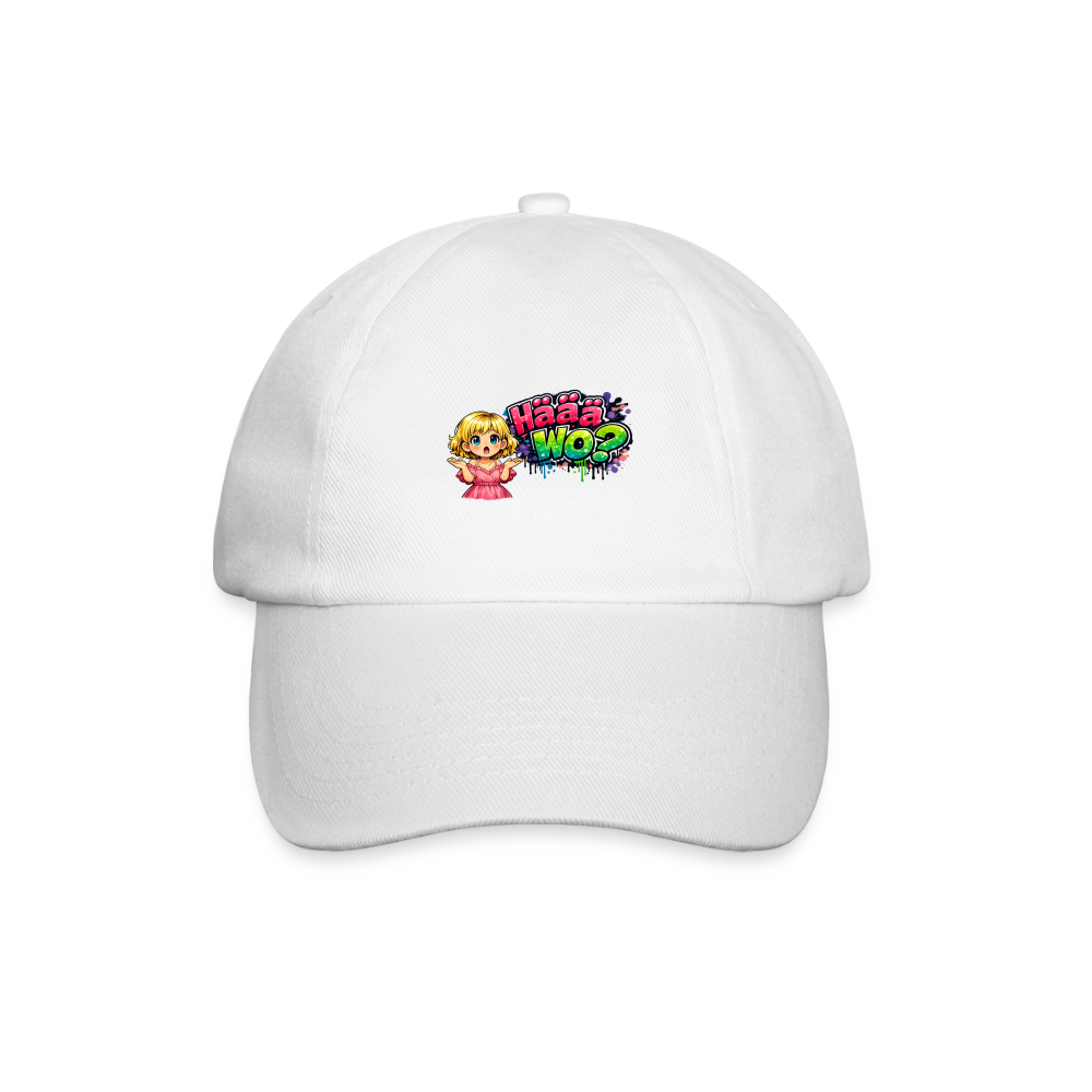 Baseballkappe "Häää Wo..." - Weiß/Weiß