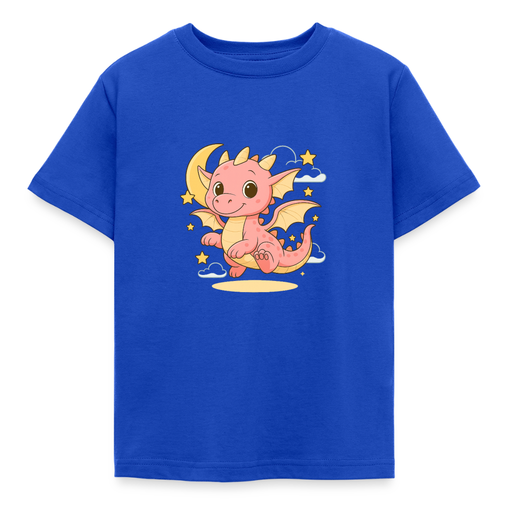 Kinder T-Shirt "Kleiner Drache" - Royalblau