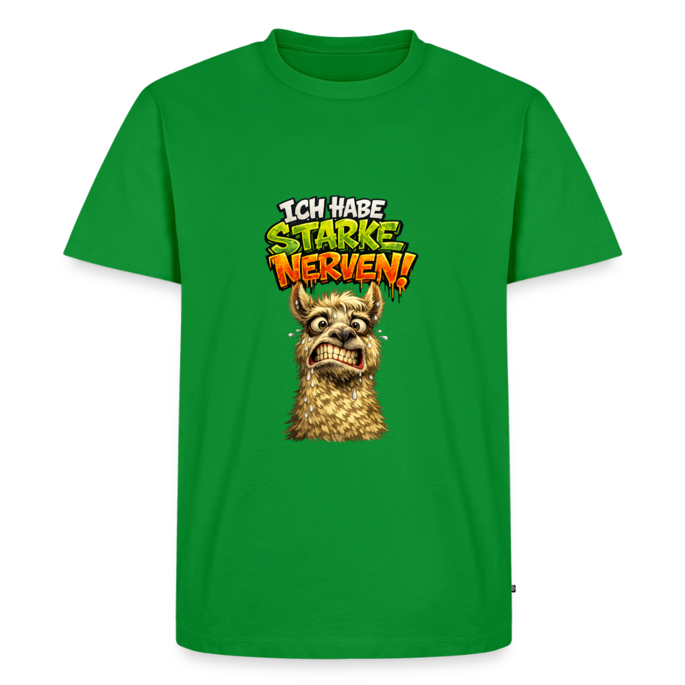 Premium T-Shirt "Starke Nerven" - Grün