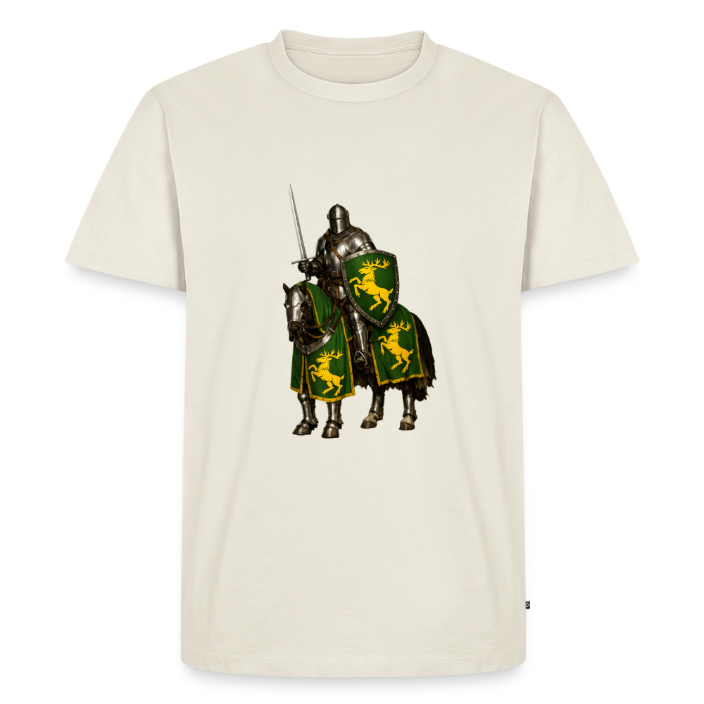 Premium T-Shirt "Ritter auf Pferd I" - Naturweiß