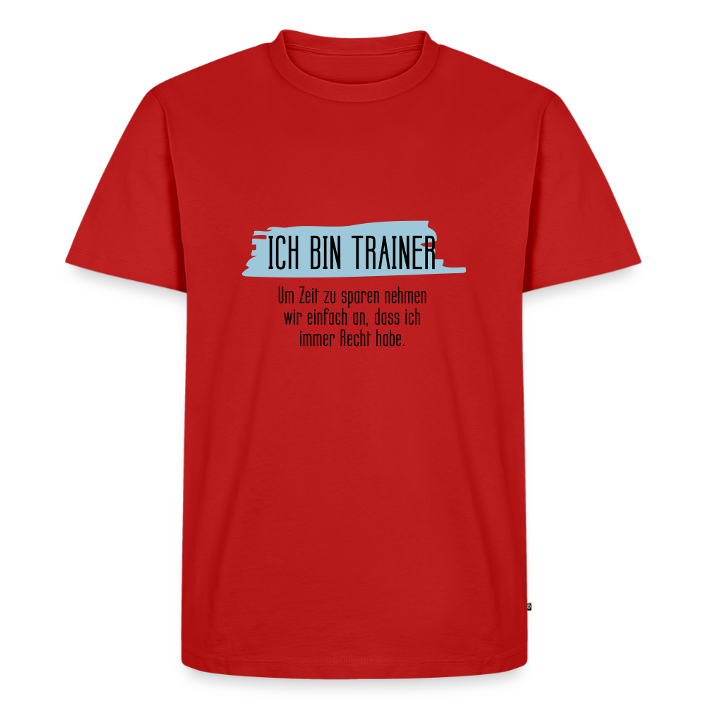 Premium T-Shirt "Trainer" - Rot