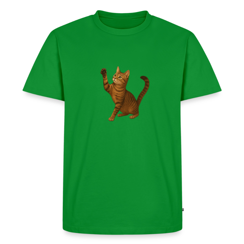 Premium T-Shirt "Katze" - Grün