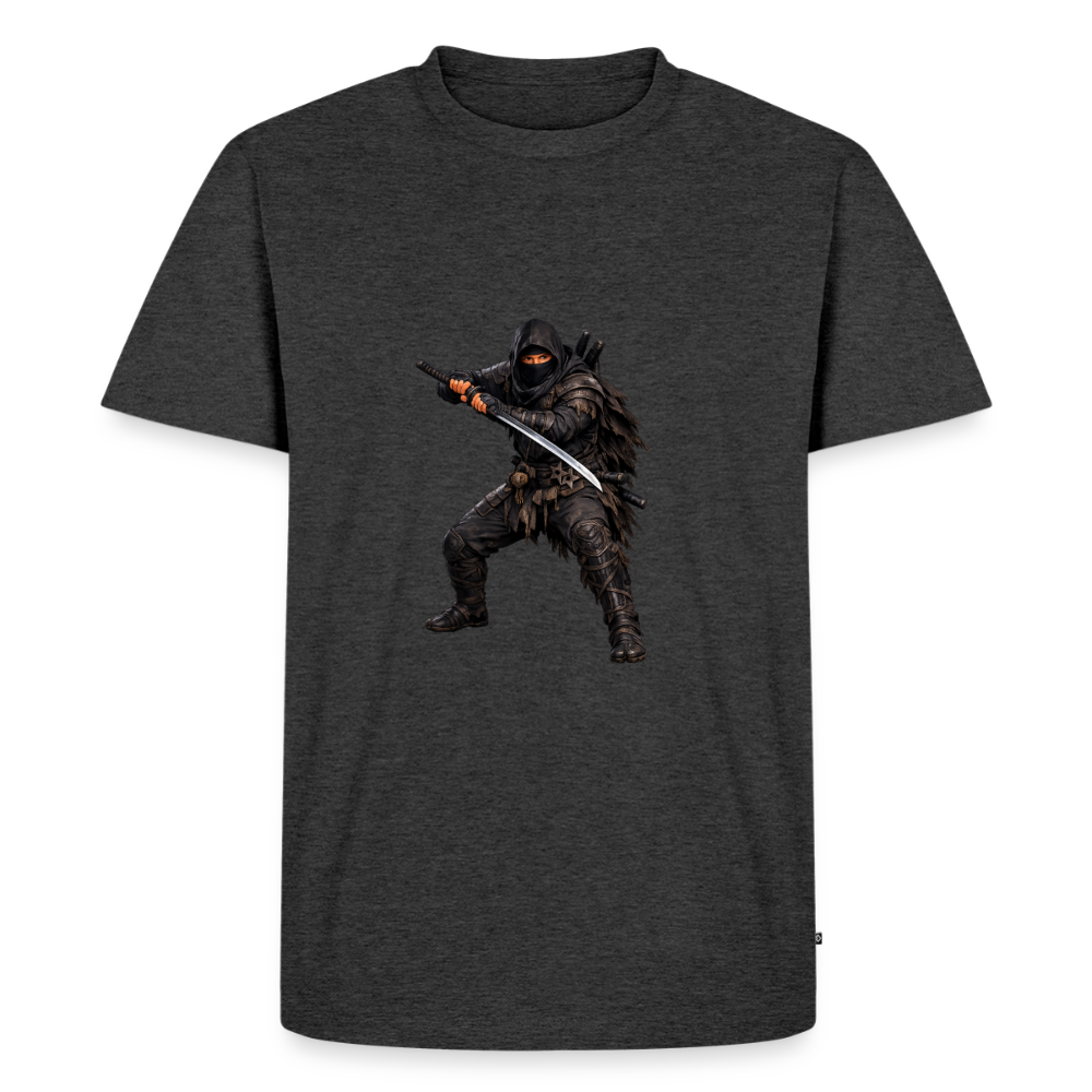 Premium T-Shirt "Ninja 1" - Anthrazit meliert