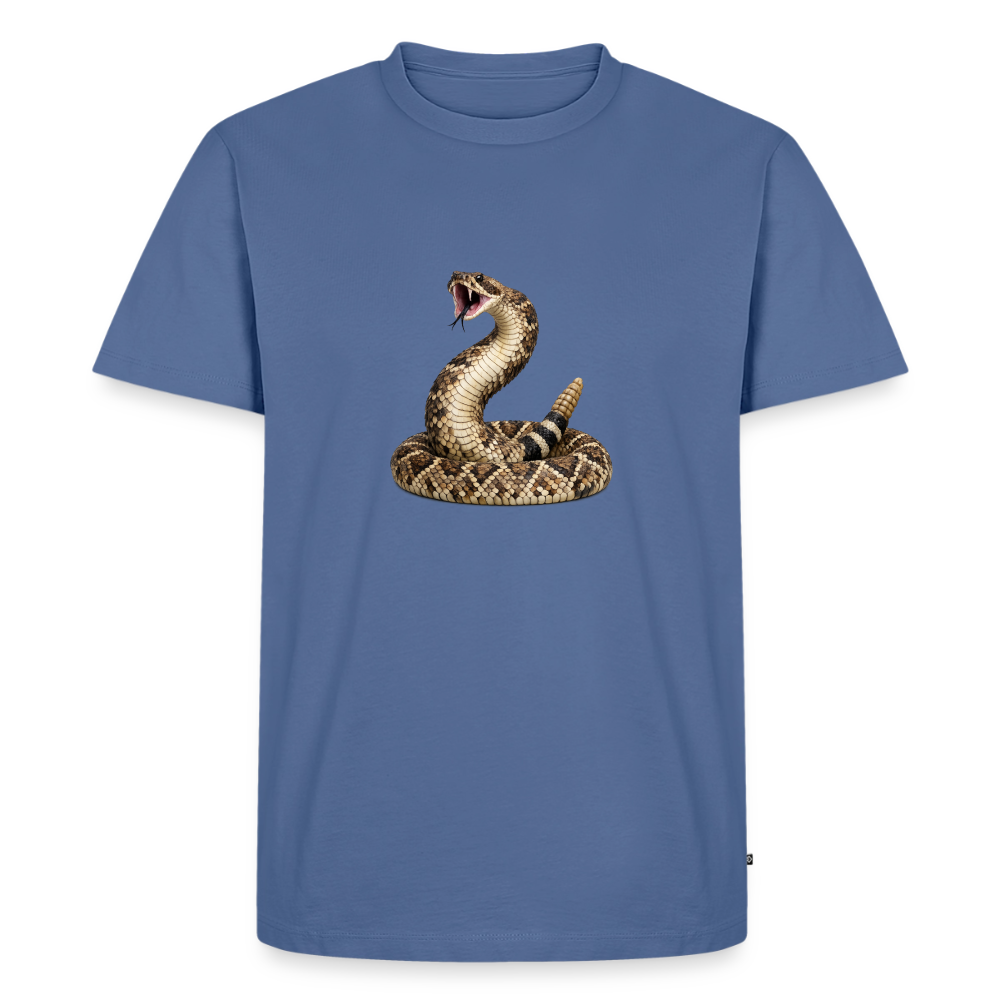 Premium T-Shirt "Klapperschlange" - Taubenblau