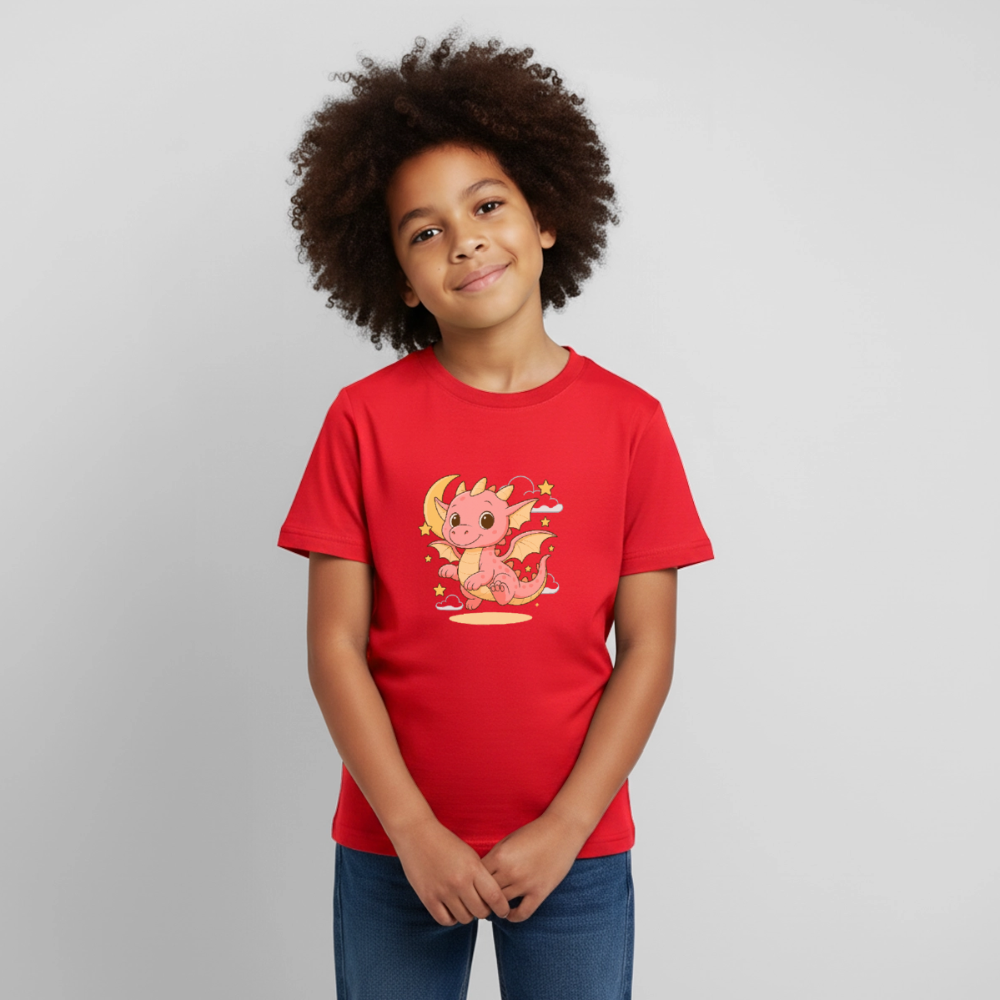 Kinder T-Shirt "Kleiner Drache" - Rot