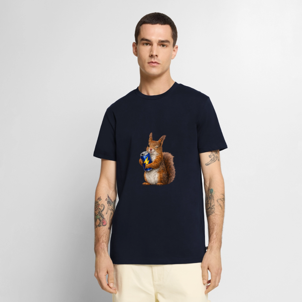 Premium T-Shirt "Energy Hörnchen" - Navy