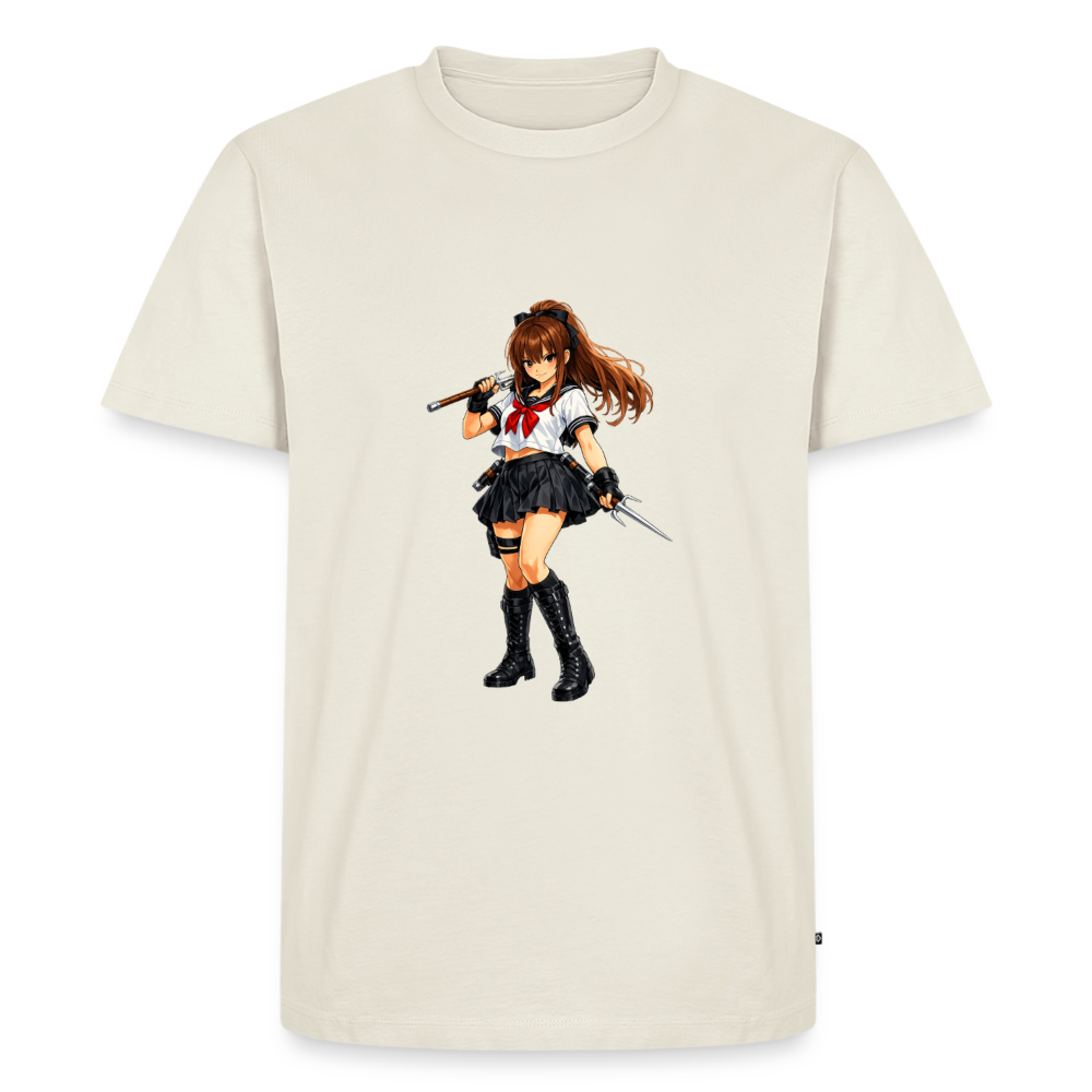 Premium T-Shirt "Anime Woman" - Naturweiß