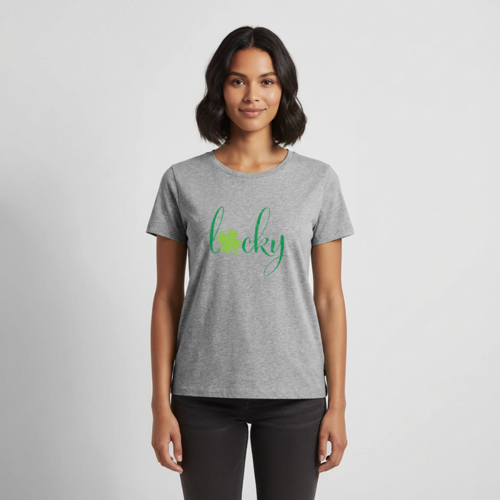 Premium T-Shirt "Lucky" - Grau meliert