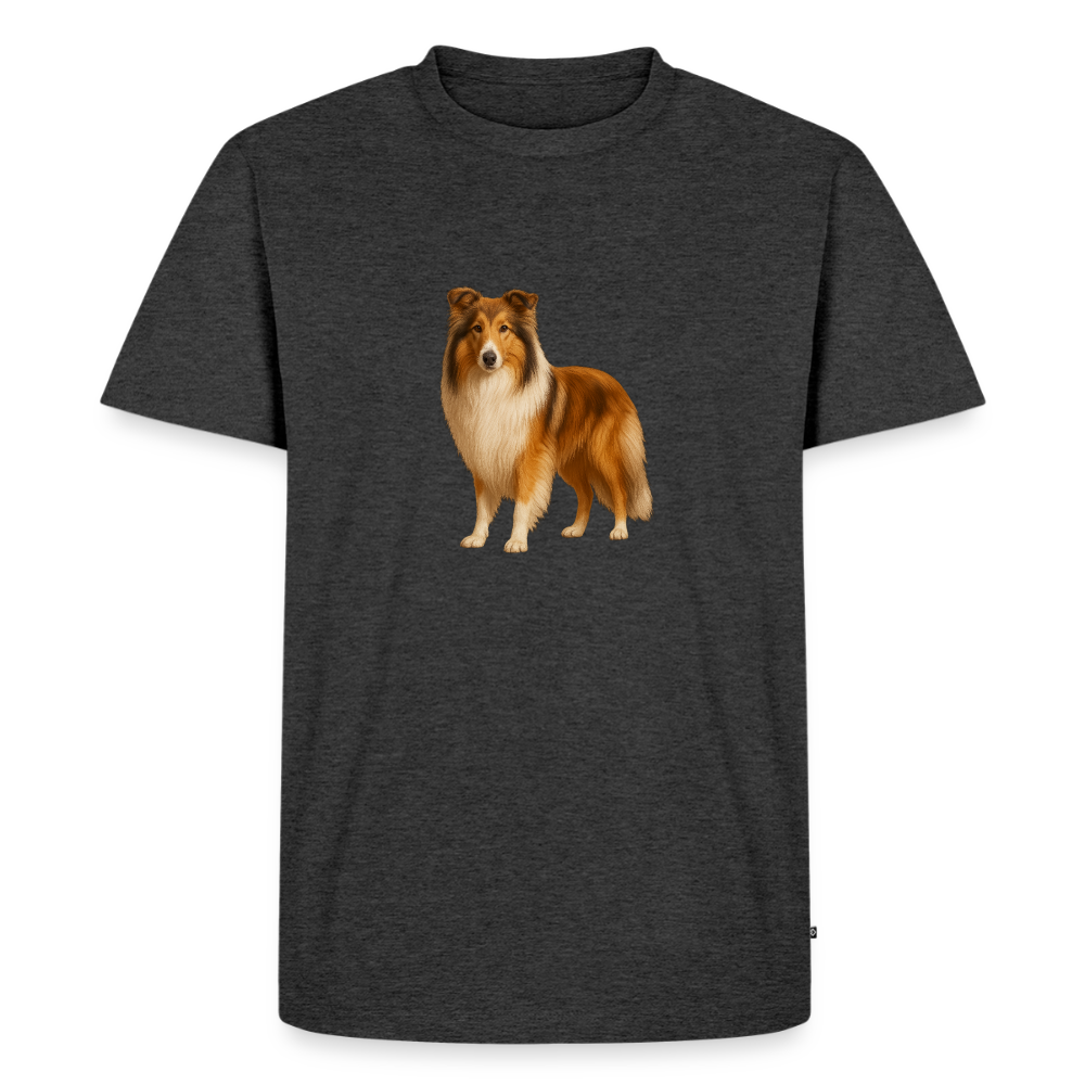Premium T-Shirt "Collie" - Anthrazit meliert