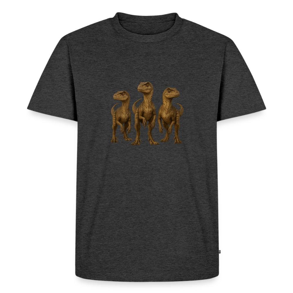 Premium T-Shirt "Raptor Trio" - Anthrazit meliert