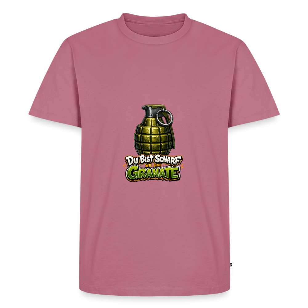 Männer Premium T-Shirt "Scharf wie eine Granate" - Mauve