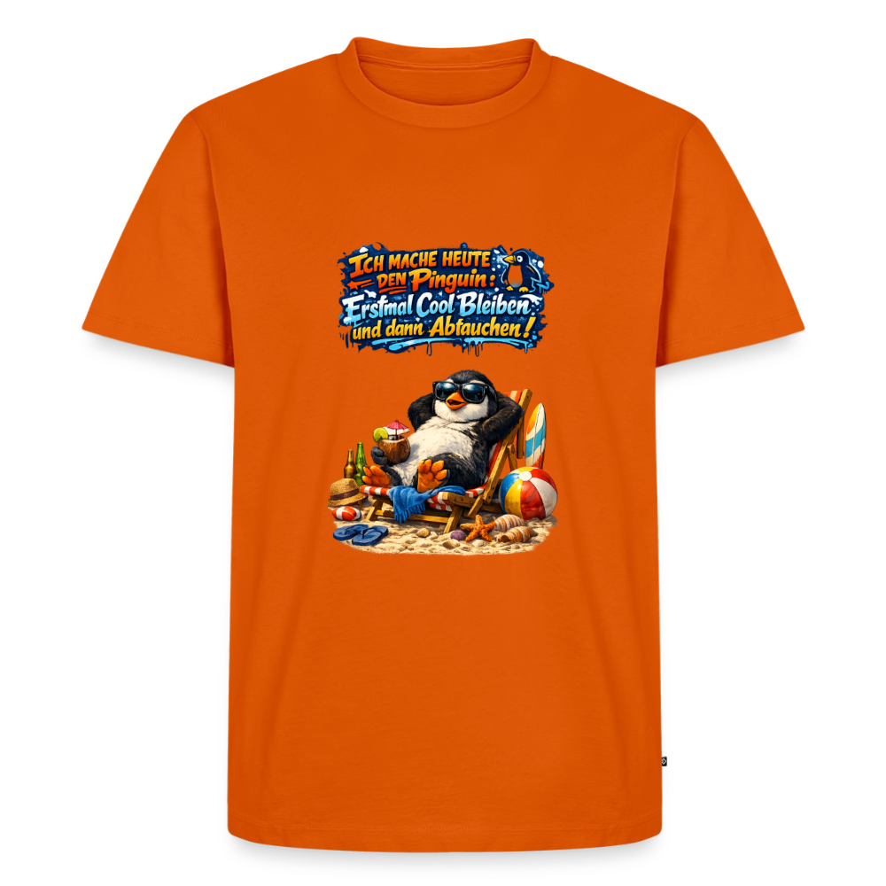 Premium T-Shirt "Cool bleiben" - Orange 