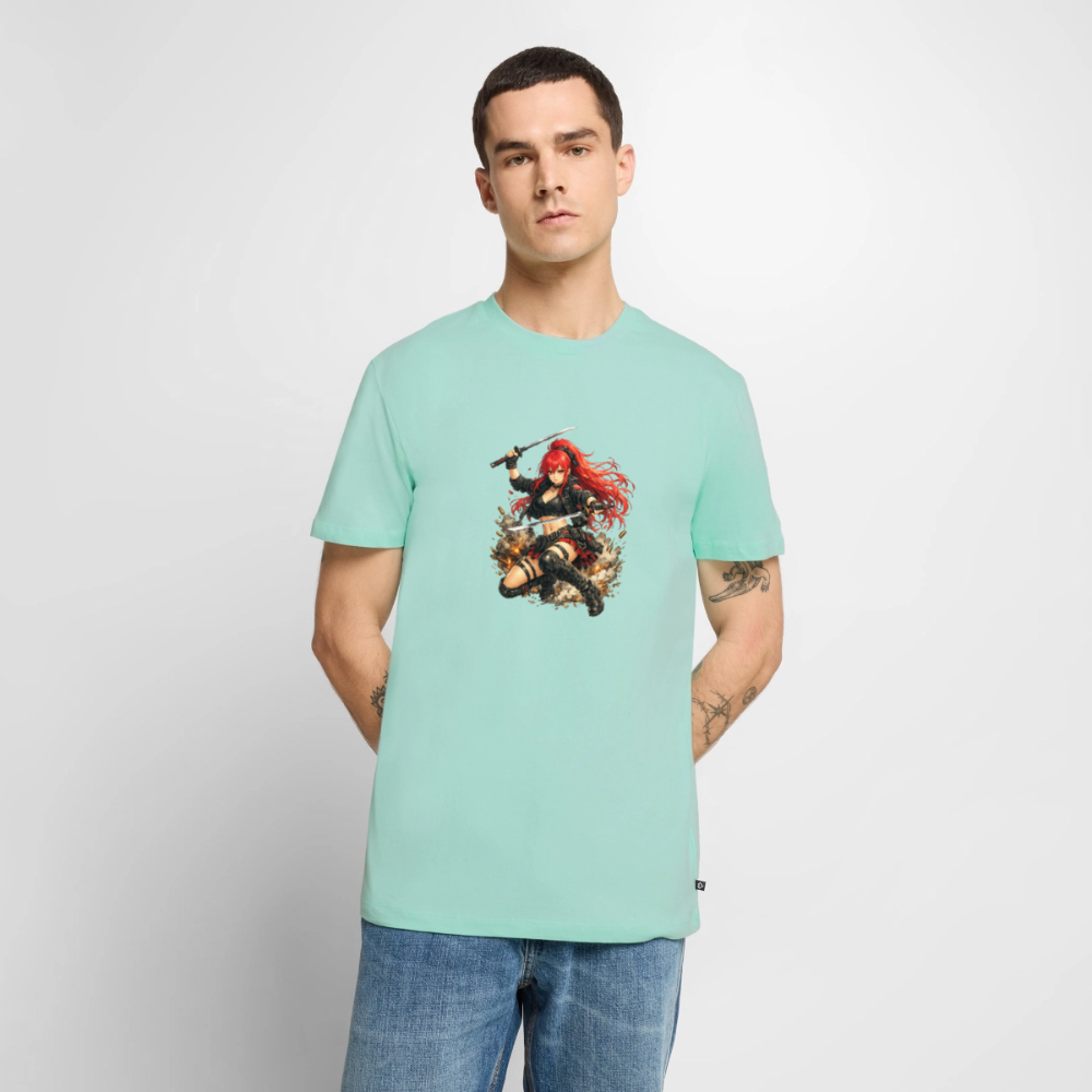 Premium T-Shirt "Anime Woman" - Mint 