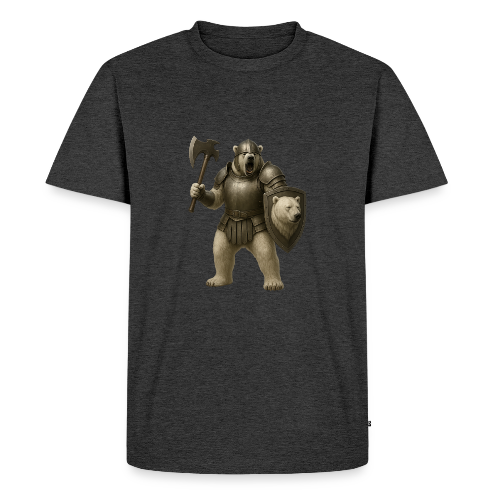 Premium T-Shirt "Warrior Eisbär" - Anthrazit meliert