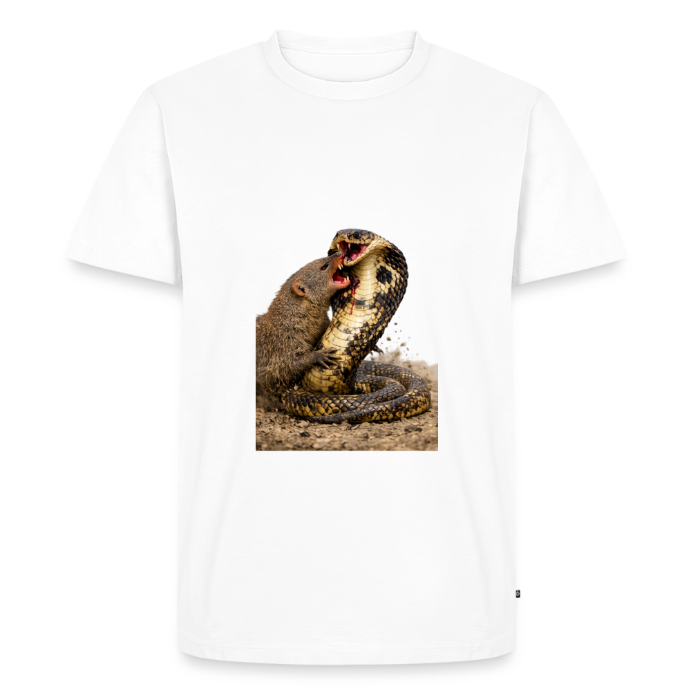 Premium T-Shirt "Mungo vs Cobra" - Weiß