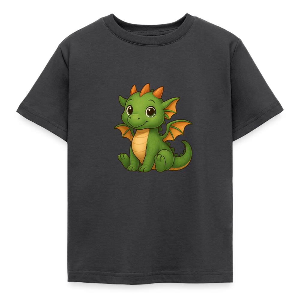 Kinder T-Shirt "Kleiner Drache" - Dunkelgrau