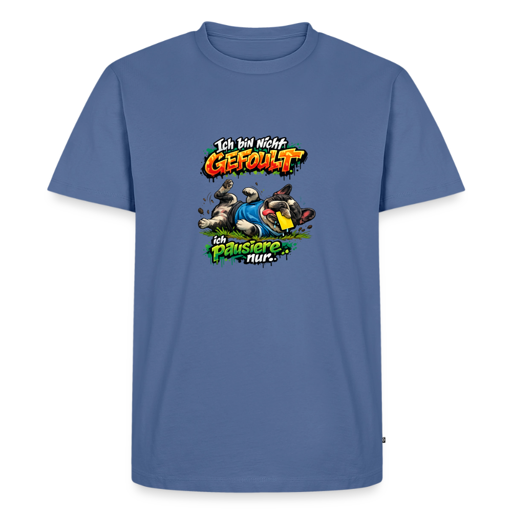 Premium T-Shirt "Gefoult" - Taubenblau
