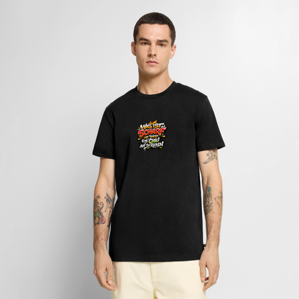 Premium T-Shirt "Chili" - Schwarz