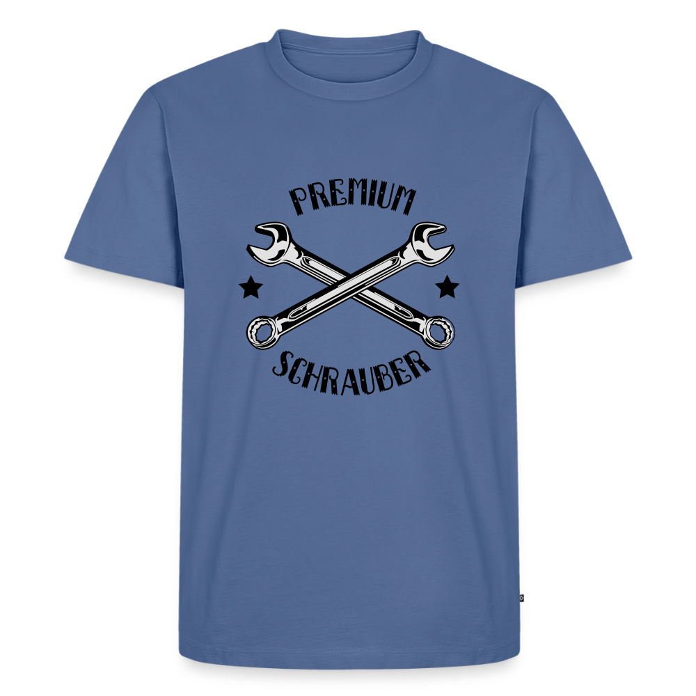 Premium T-Shirt "Schrauber" - Taubenblau