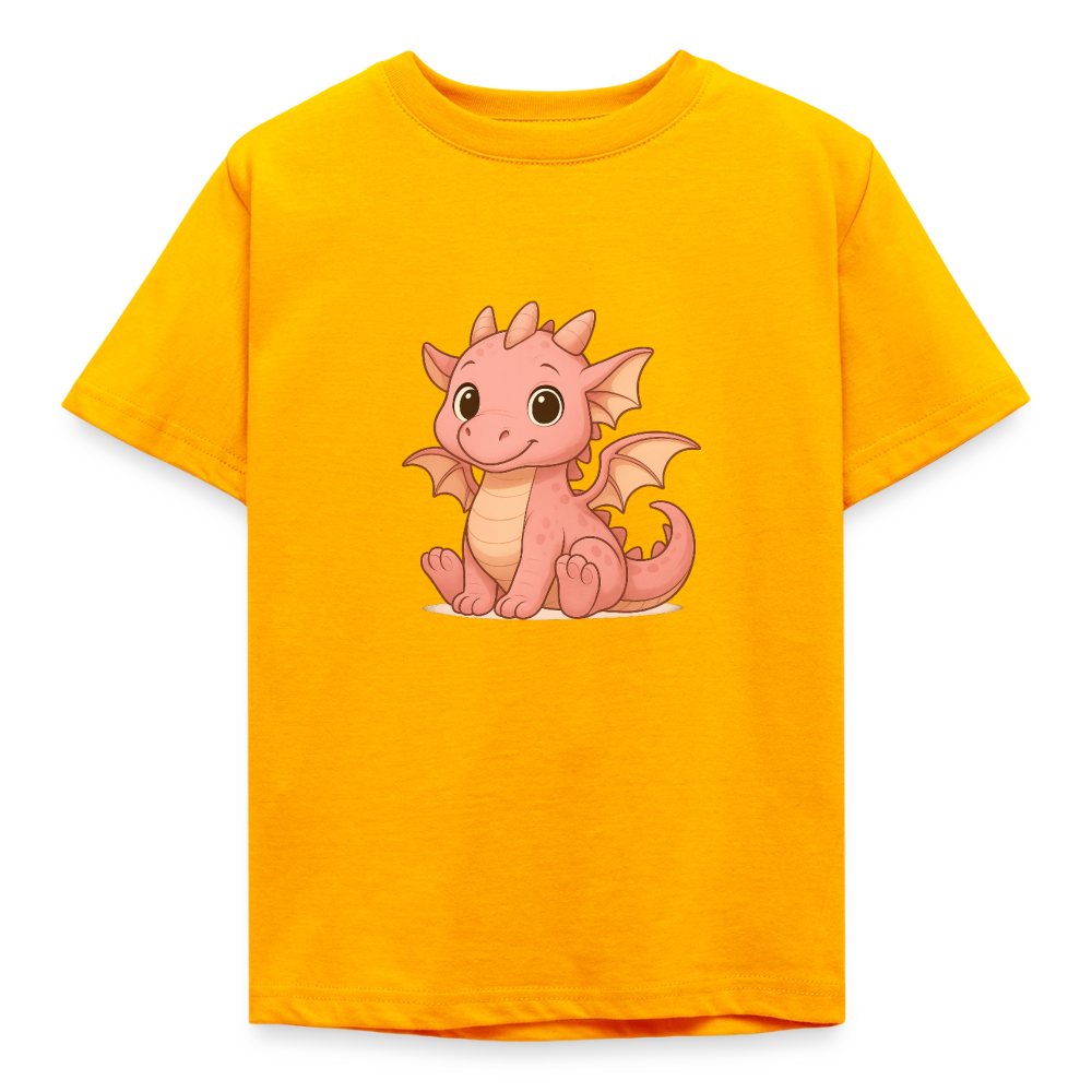 Kinder T-Shirt "Kleiner Drache" - Gold