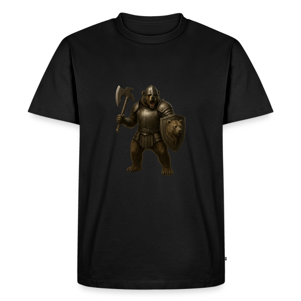 Premium T-Shirt "Grizzly Warrior" - Schwarz